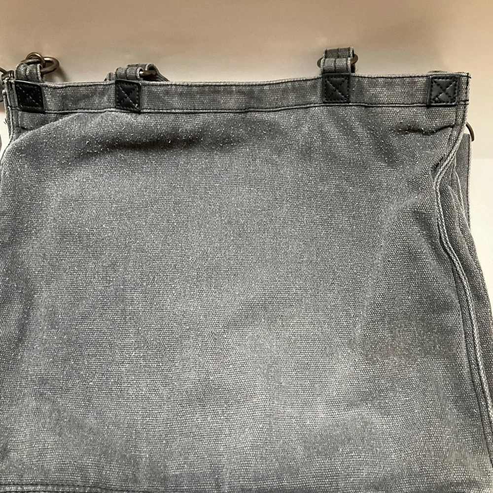 Rock Revival Grey Denim Canvas Messenger Tote Bag Crossbody 90’s Y2K Grunge